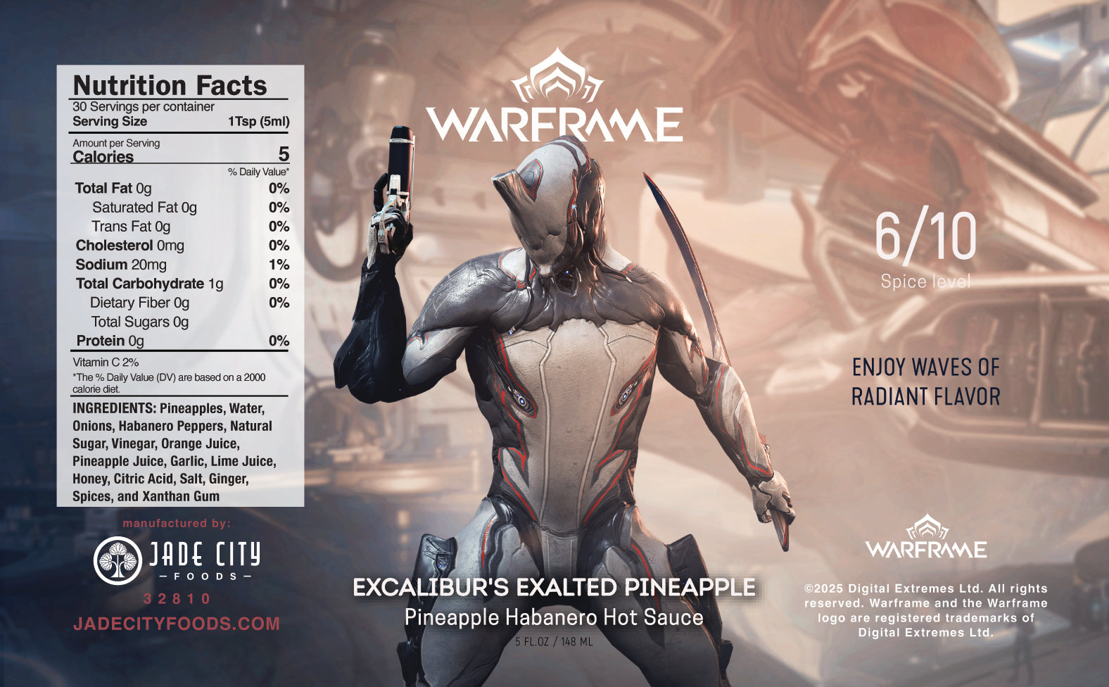 Paquete de 5 salsas picantes de Warframe