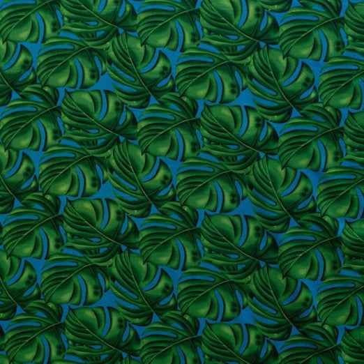 All Over Monstera Leaf Polyester Fabric | Islands Fabric
