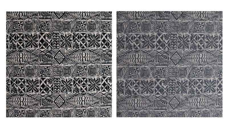 Traditional Tongan Geometric design Peachskin Fabric | Islands Fabric