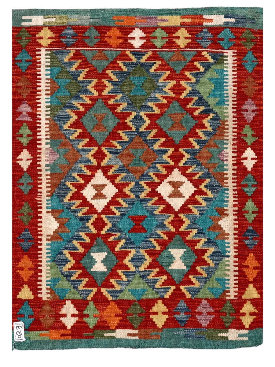 Tapis Kilim Maimana Afghanistan - 106 x 77 cm