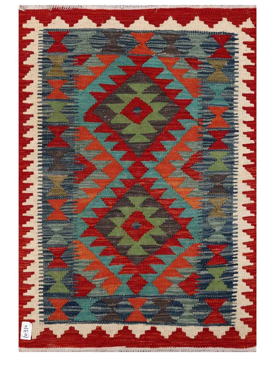 Maimana Afghanistan Kilim Rug - 118 x 81 cm