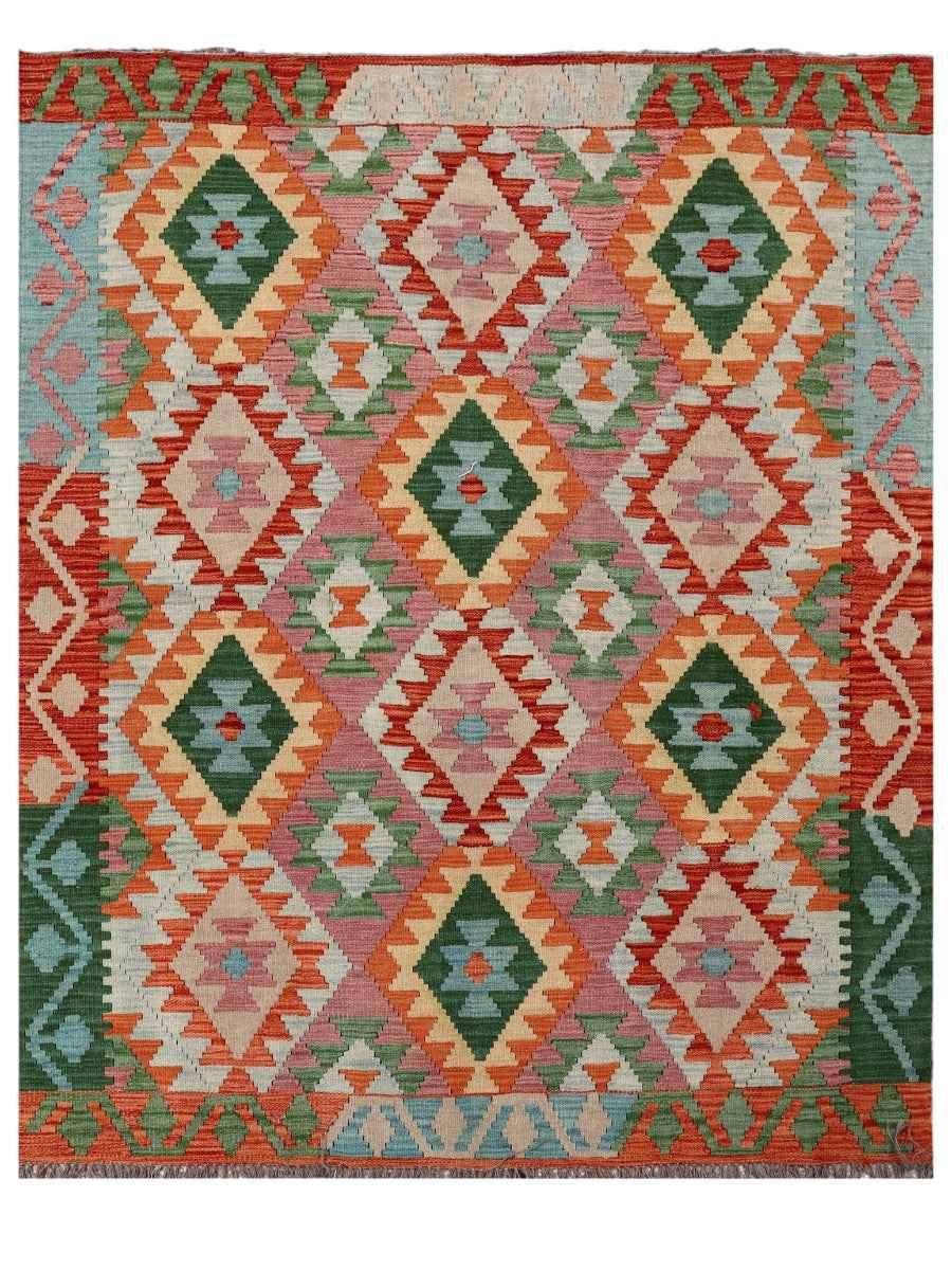 Maimana Afghanistan Kilim Rug - 193 x155 cm