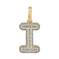 10K 0.41CT DIAMOND ALPHABET "INITIAL I" PENDANT