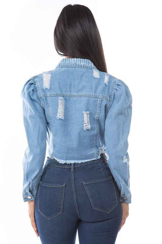 VESTE COURTE EN JEAN MODE FEMME