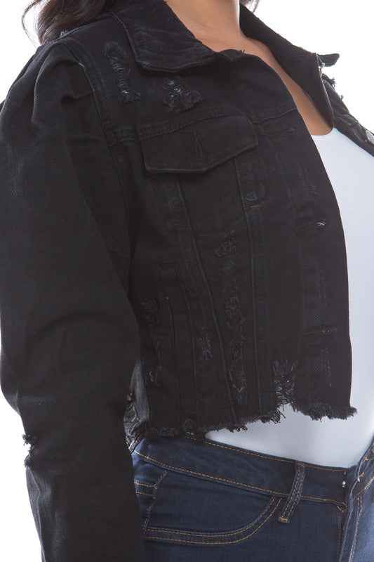 VESTE COURTE EN JEAN MODE FEMME