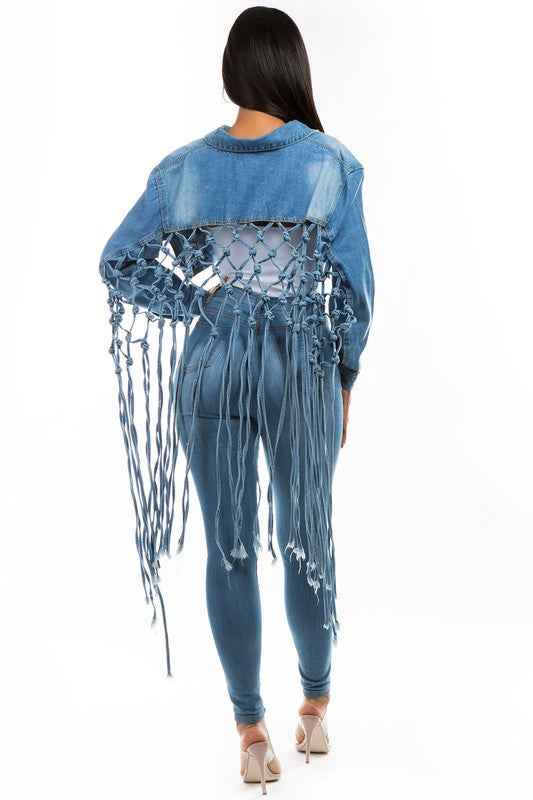 VESTE COURTE EN JEAN MODE FEMME