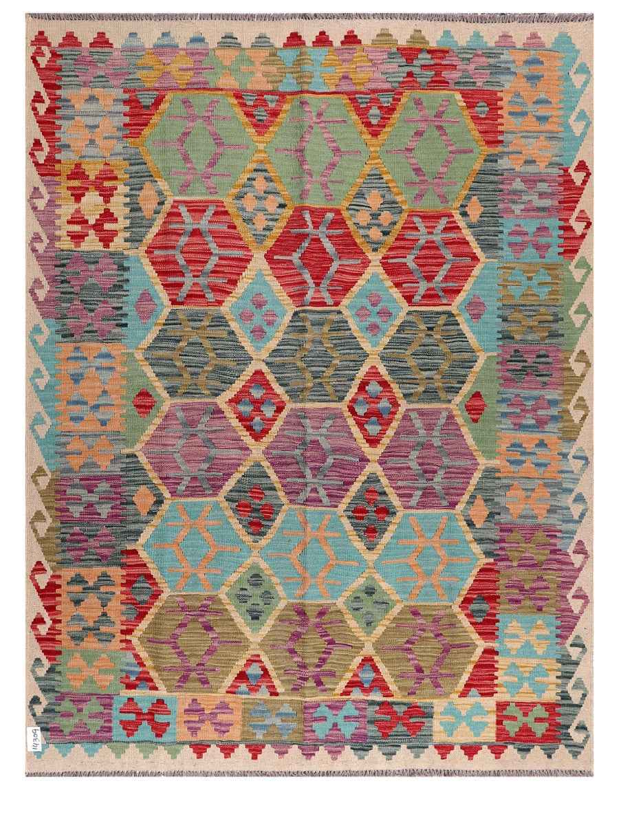 Maimana Afghanistan Kilim Rug - 202 x154 cm
