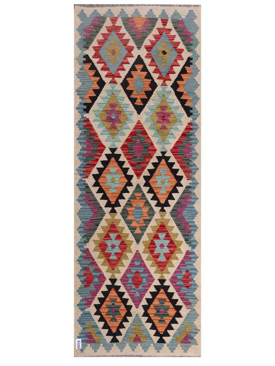 Maimana Afghanistan Kilim Rug - 245 x 90 cm