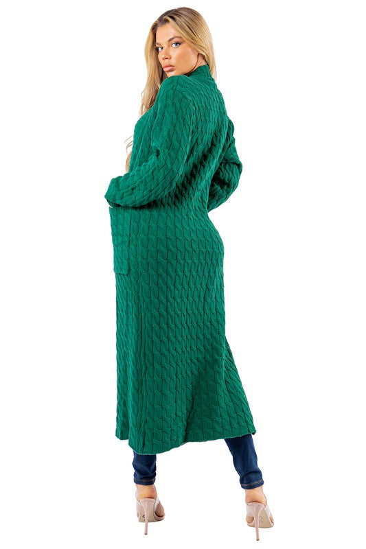 CÁRDIGAN SUÉTER LARGO MAXI DE MODA PARA MUJER
