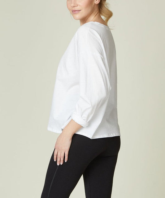 Fabina Cotton Oversized Long Sleeve T-Shirt
