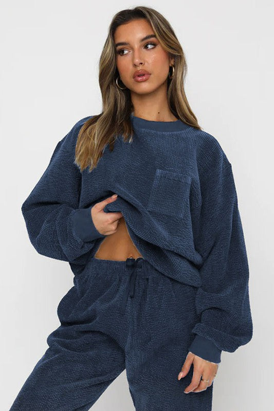 CONJUNTO WESTERN DE DOS PIEZAS DE PANA PARA MUJER