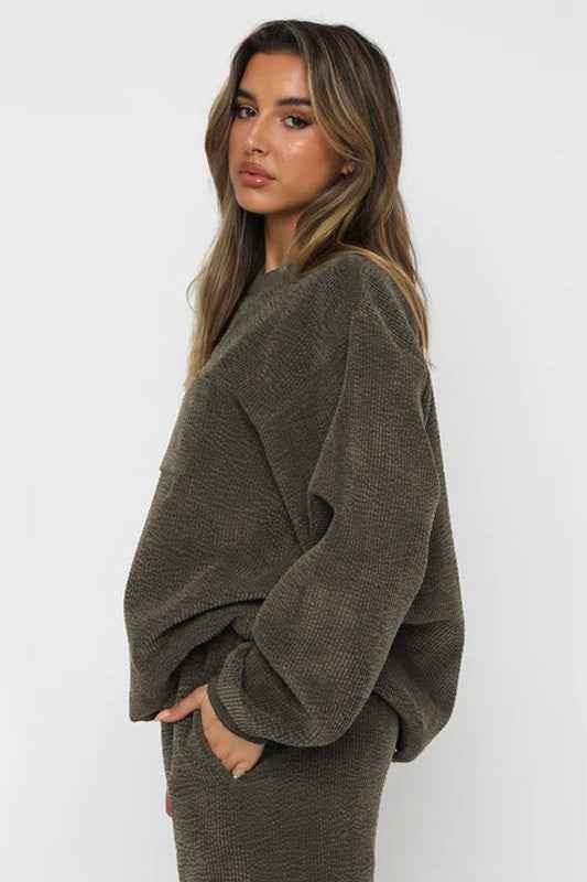 WOMEN TWO PIECE CORDUROY WESTERN SET