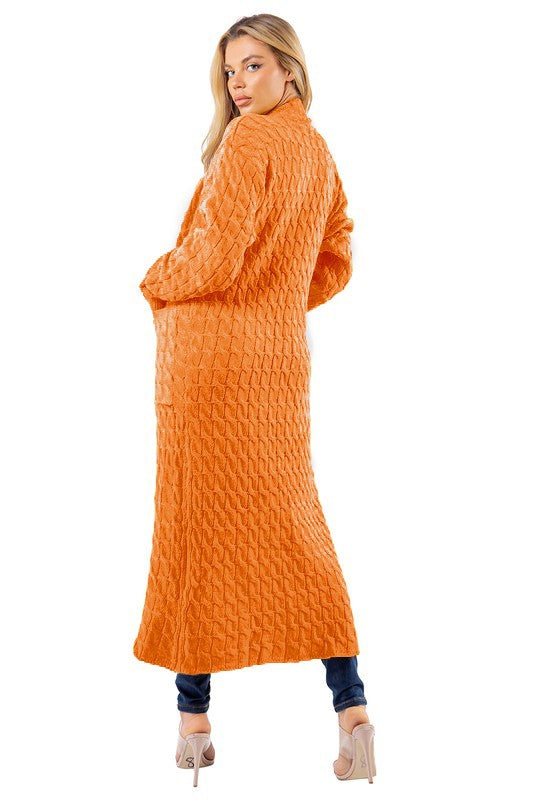 CÁRDIGAN SUÉTER LARGO MAXI DE MODA PARA MUJER
