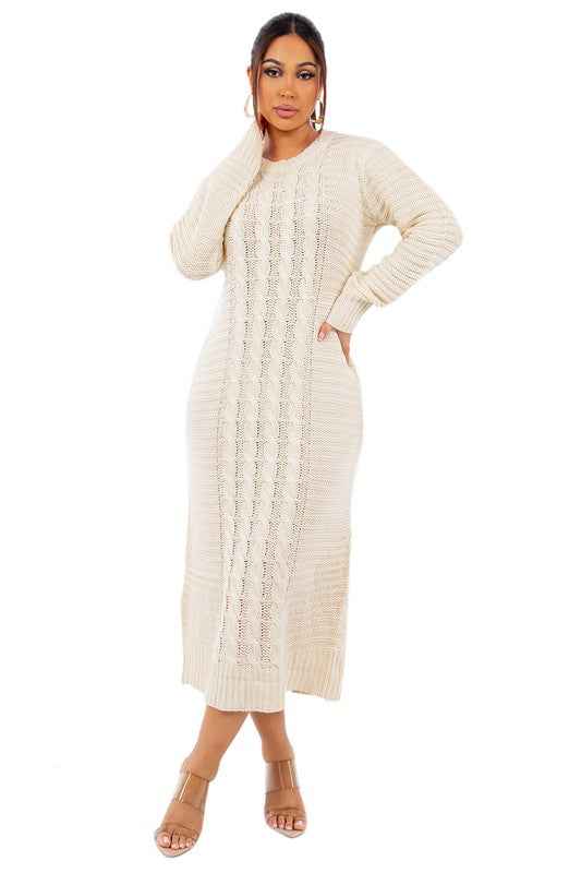 ROBE PULL LONGUE MAXI MODE FEMME