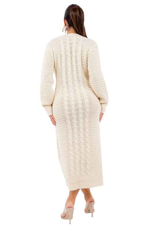 WOMEN FASHION LONG MAXI SWEATER DRESS