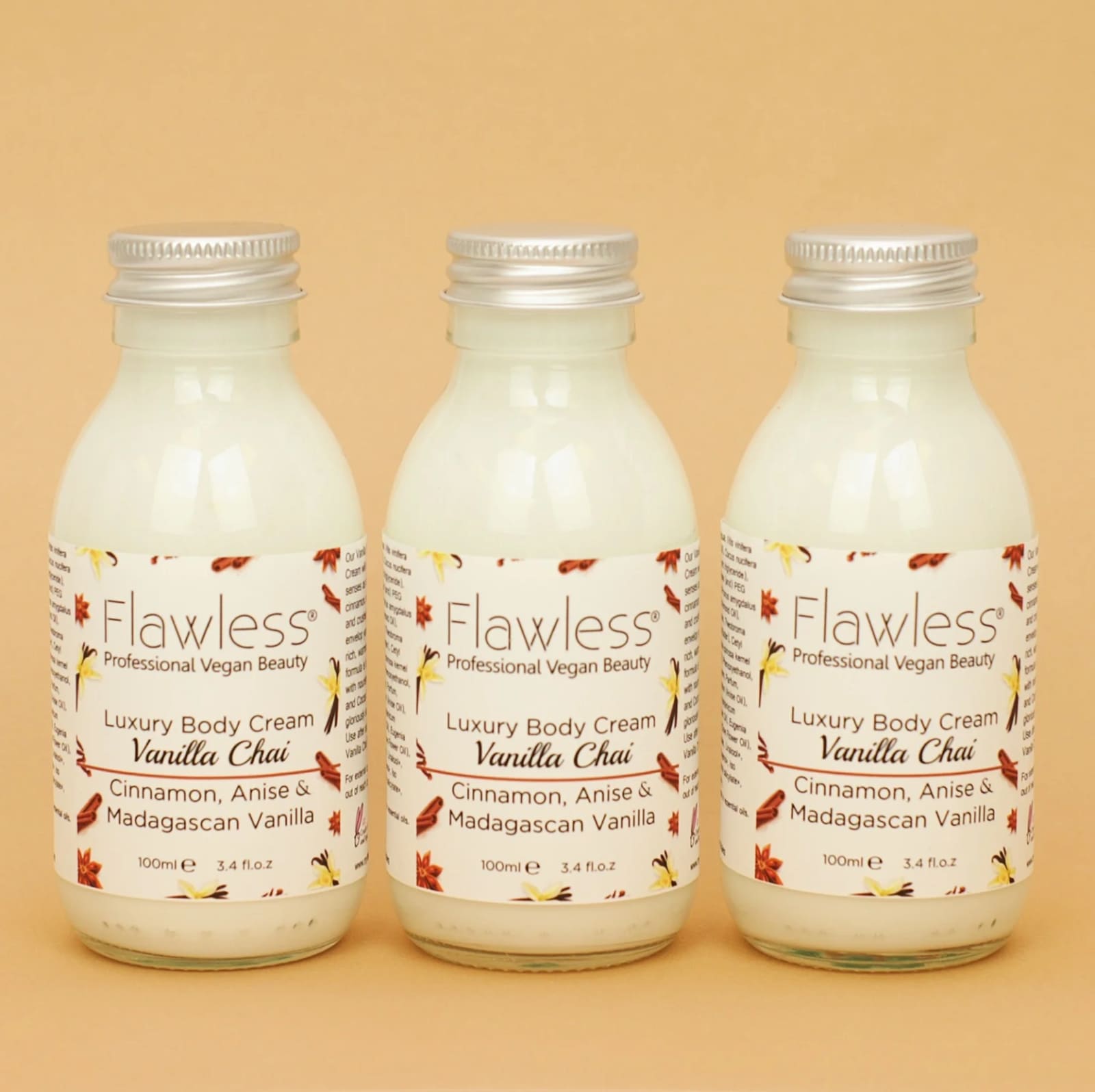 Vanilla Chai Body Cream - Eco-Friendly Skincare in Recycled Glass
