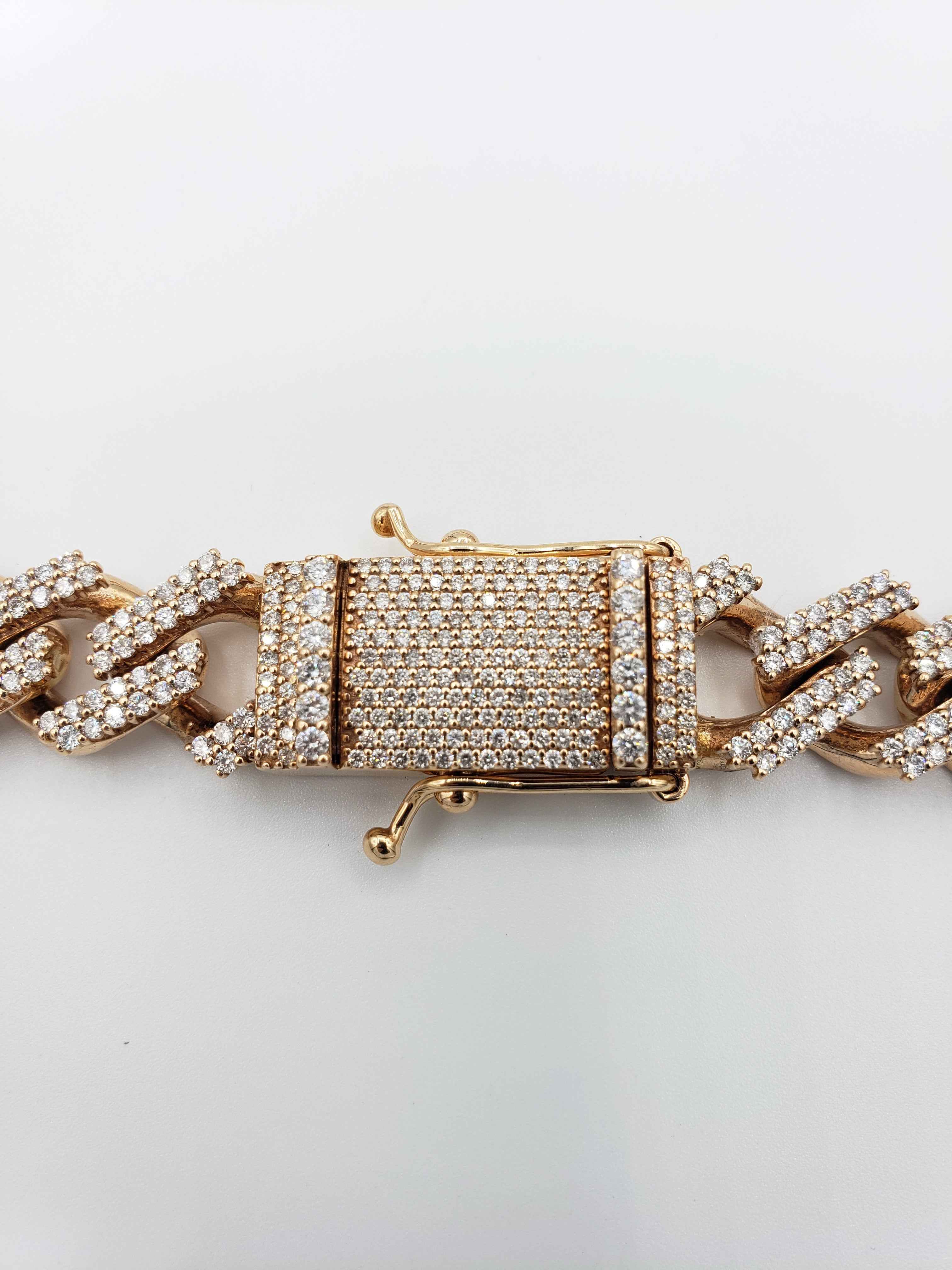 14K Gold- Diamond Miami Cuban Rose Gold Chain (301.1 Grams)