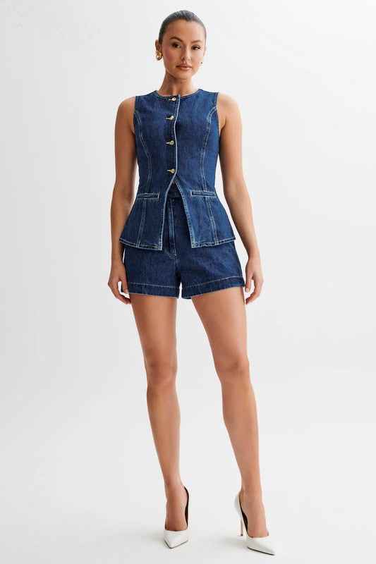 CONJUNTO DE DOS PIEZAS DE VAQUERO DE MODA PARA MUJER