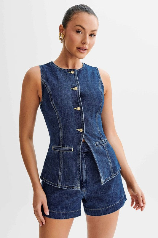 ENSEMBLE DEUX PIÈCES EN JEAN MODE FEMME