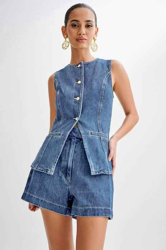 ENSEMBLE DEUX PIÈCES EN JEAN MODE FEMME
