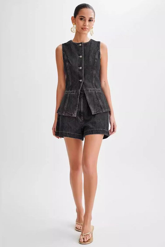 ENSEMBLE DEUX PIÈCES EN JEAN MODE FEMME