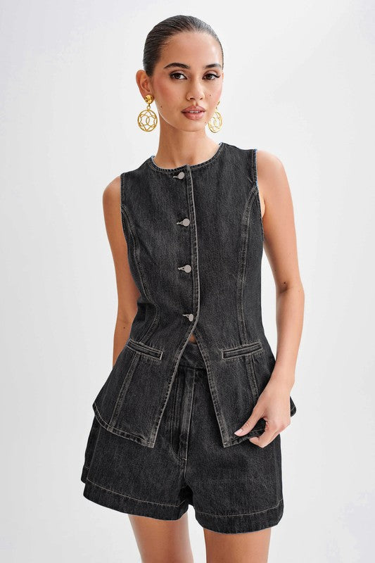 ENSEMBLE DEUX PIÈCES EN JEAN MODE FEMME