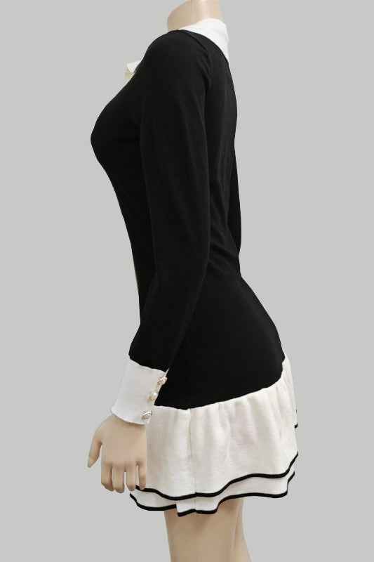 WOMEN FASHION SWEATER MINI DRESS