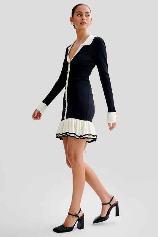 WOMEN FASHION SWEATER MINI DRESS