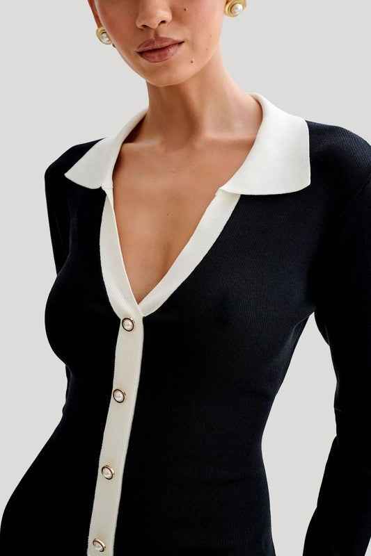 WOMEN FASHION SWEATER MINI DRESS