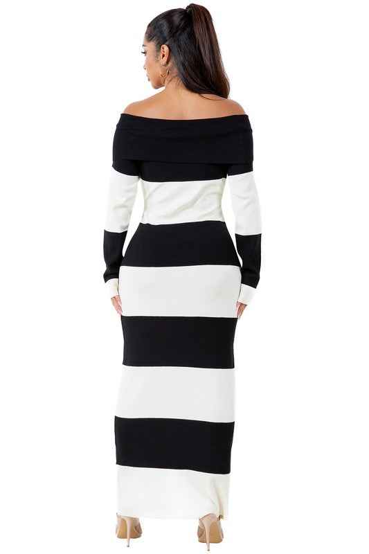 ROBE LONGUE MAXI EN MAILLE MODE FEMME