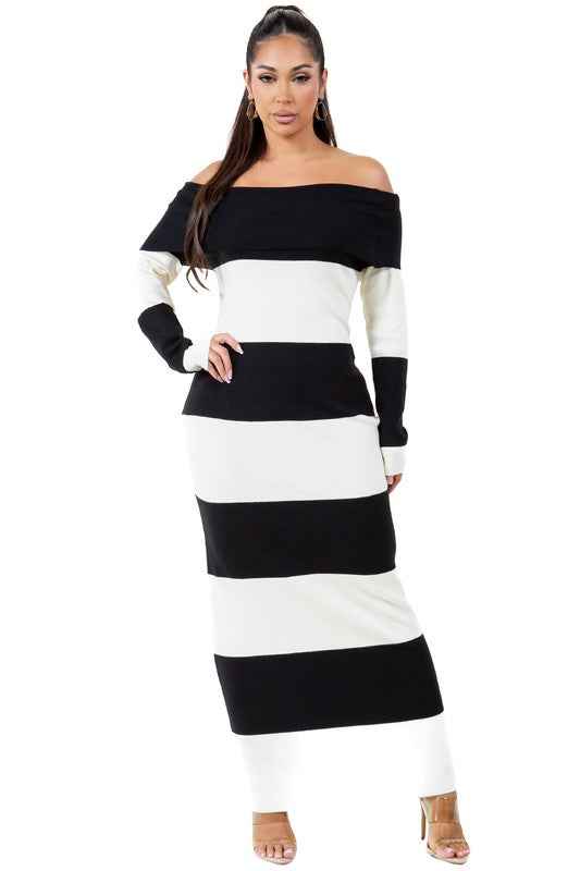 ROBE LONGUE MAXI EN MAILLE MODE FEMME