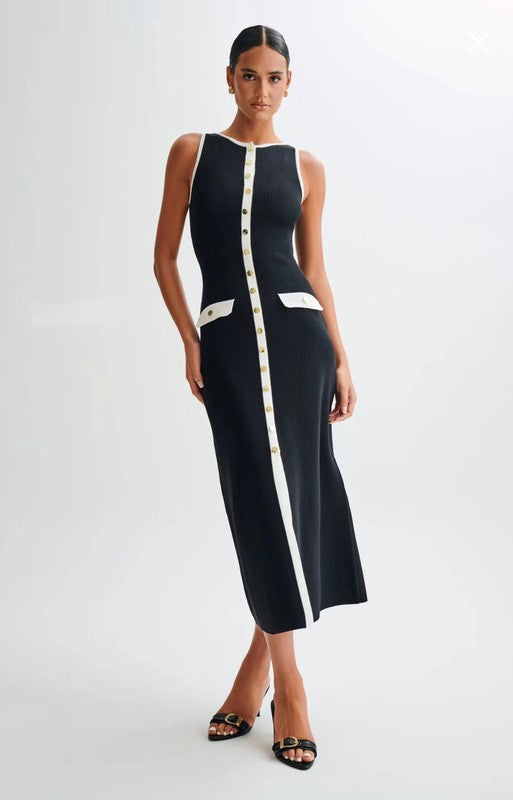 VESTIDO SUÉTER LARGO MIDI DE MODA PARA MUJER