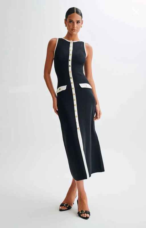 WOMEN FASHION LONG MIDI SWEATER DRESS