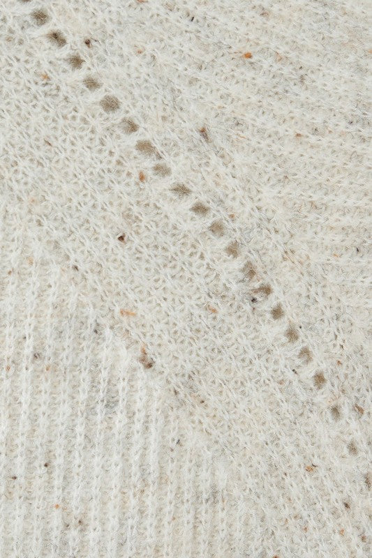 Turtleneck Balloon Confetti Sweater Dress