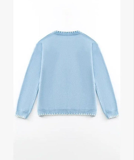 Miss Sparkling |Cherry Blossom Knit Sweater