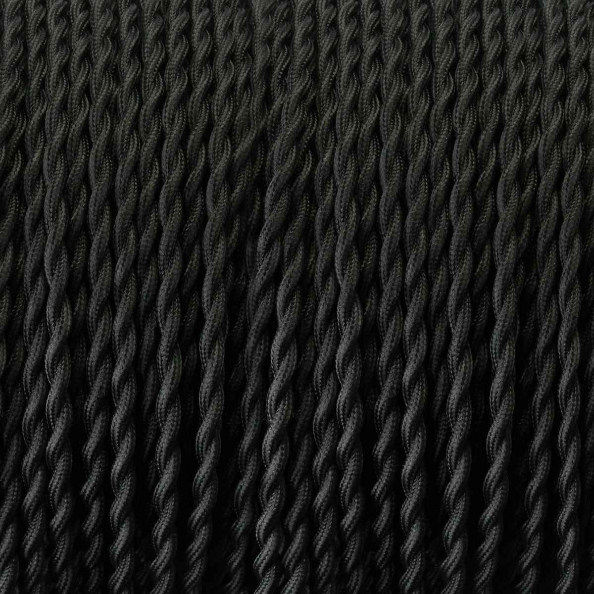 1M/5M/10M Black 2 Core Twisted Electric Fabric Cable~1769
