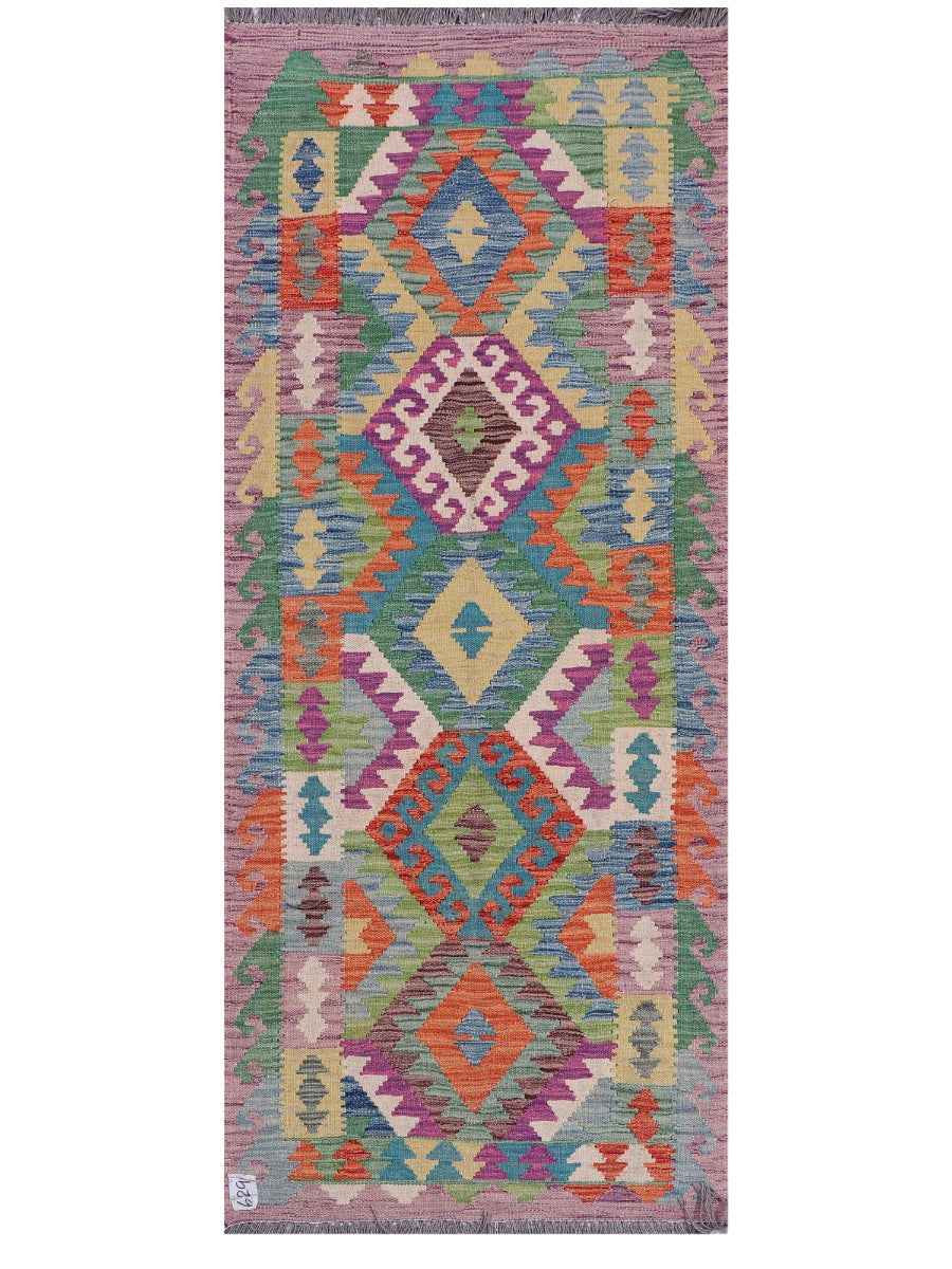 Maimana Afghanistan Kilim Rug - 197 x81 cm
