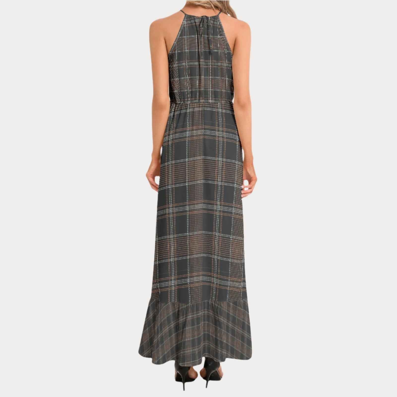 Brooklyn Republic™ Truffle Butter Hem Halter Neck Maxi Dress