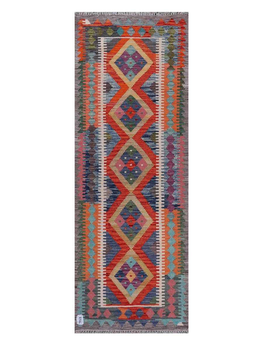 Maimana Afghanistan Kilim Rug - 198 x71 cm