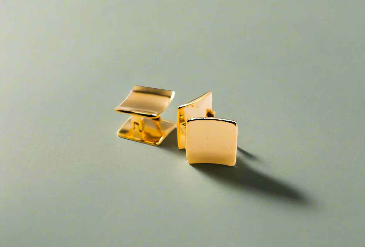Golden Chic Dots Earrings – Minimalist Gold Studs