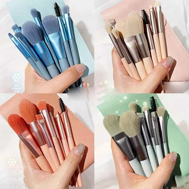 8Pcs Soft Bristle Makeup Brush Set