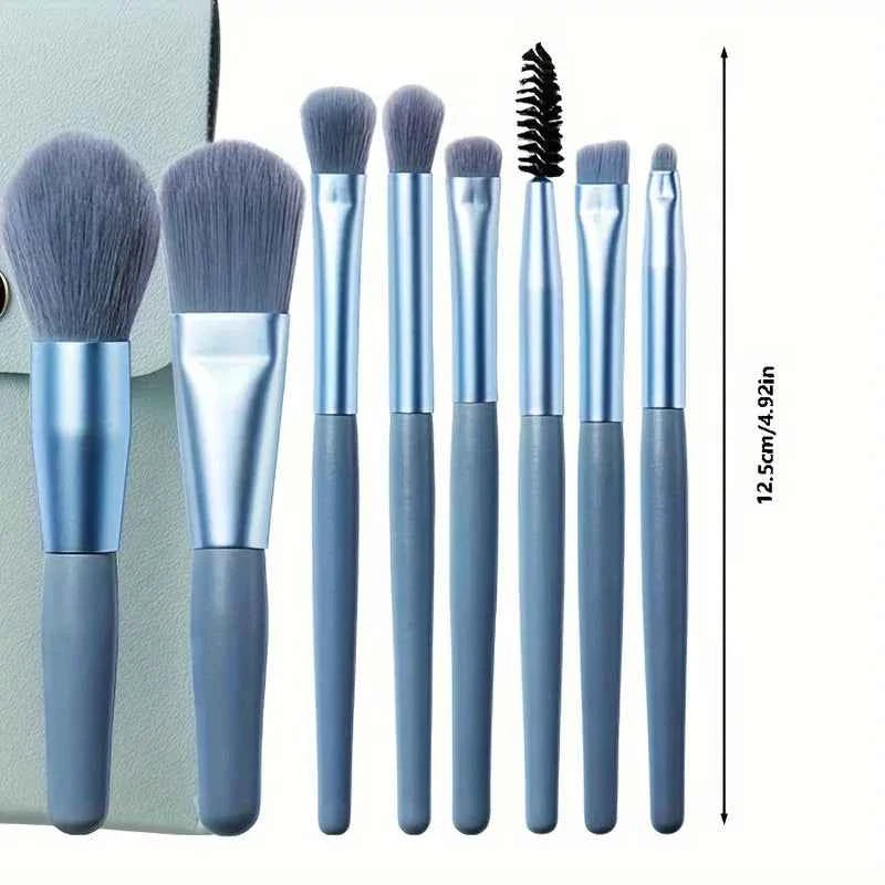 8Pcs Soft Bristle Makeup Brush Set