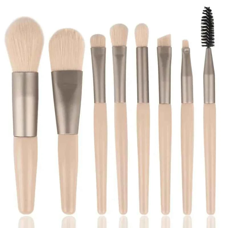 8Pcs Soft Bristle Makeup Brush Set