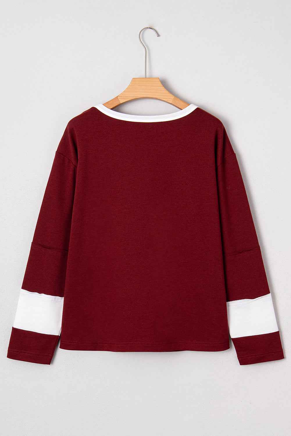 Floral Patch Long Sleeve Crewneck Top