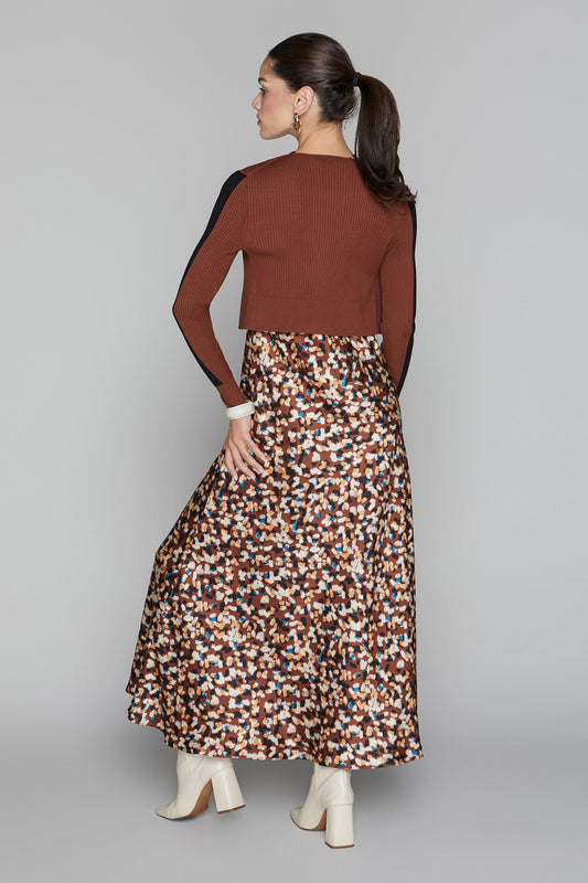 Blake Dress in Umber Grain