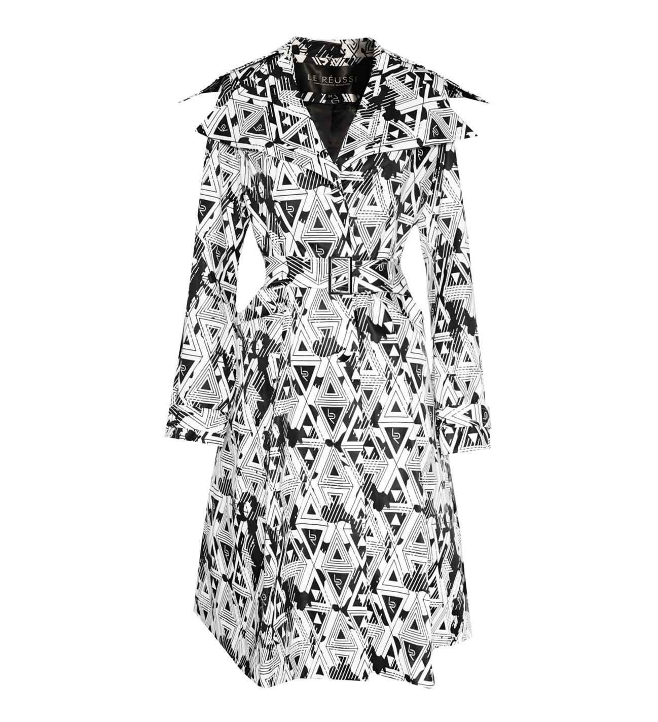 Trench-coat long géométrique Amour – Vêtements d'extérieur modernes pour femmes