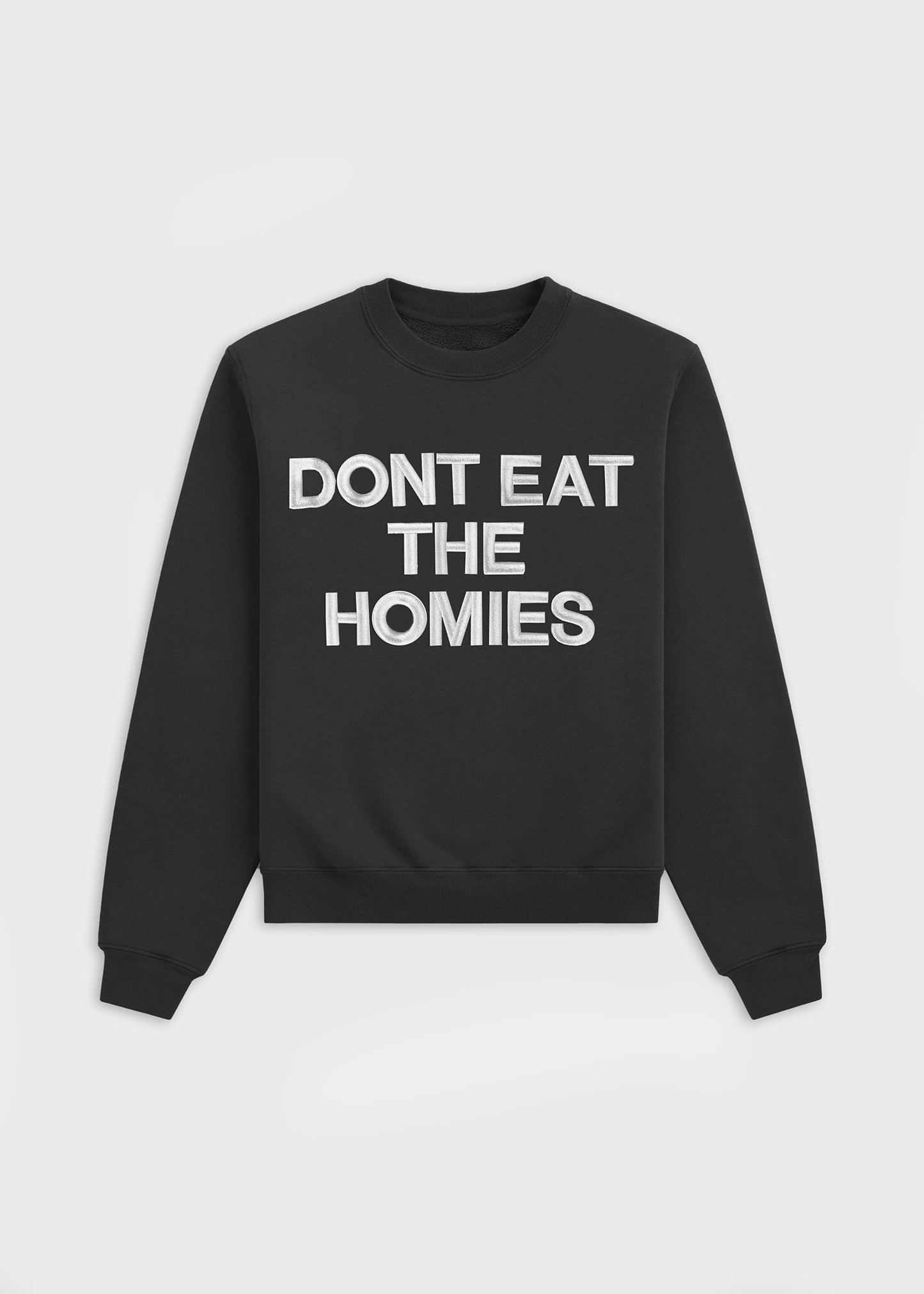 EMBROIDERED SLOGAN SWEATSHIRT