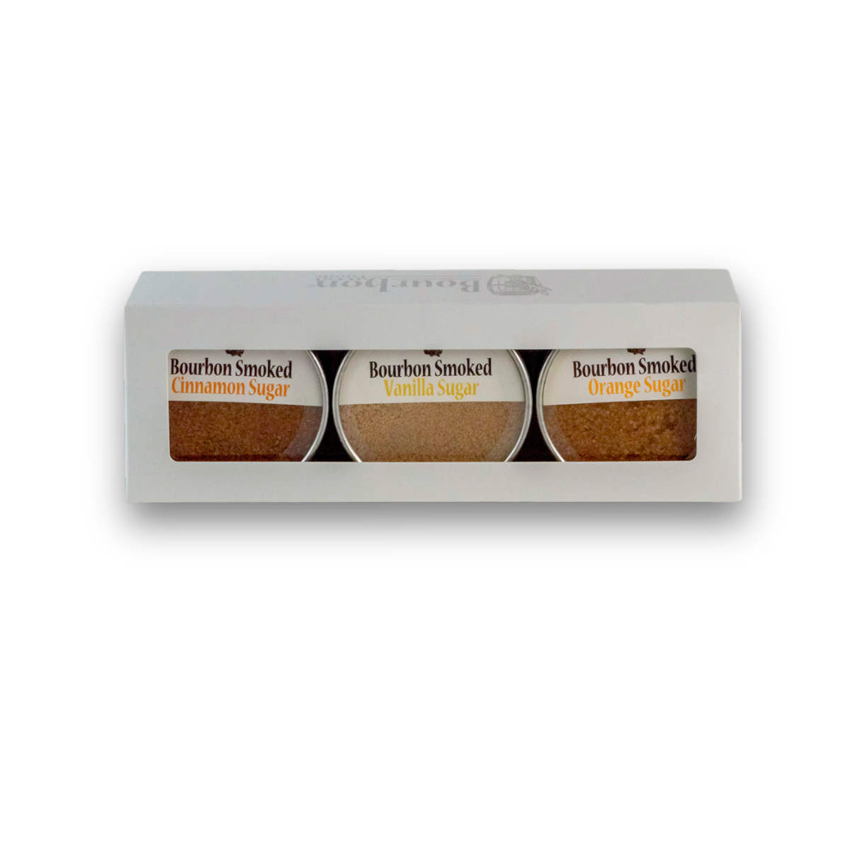 Bourbon Smoked Sugars Trio - Orange, Vanilla, Cinnamon - Lolomo!