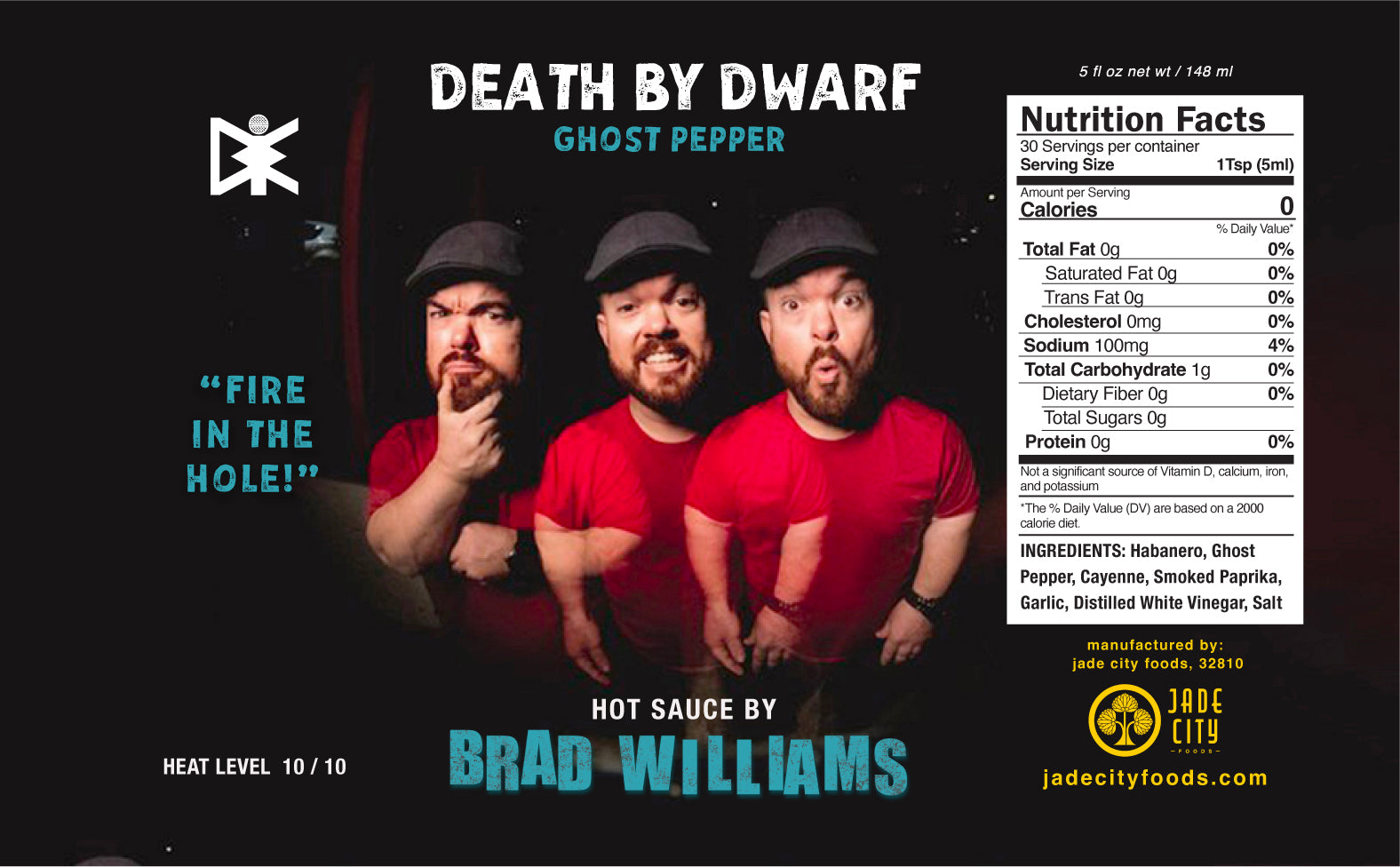 Paquete de 5 salsas picantes Death By Dwarf