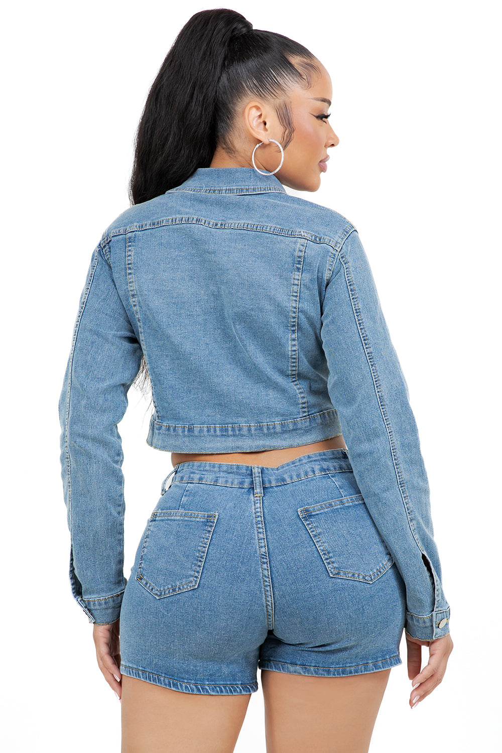 CONJUNTO DE CHAQUETA VAQUERA Y CHAQUETA DE MODA PARA MUJER